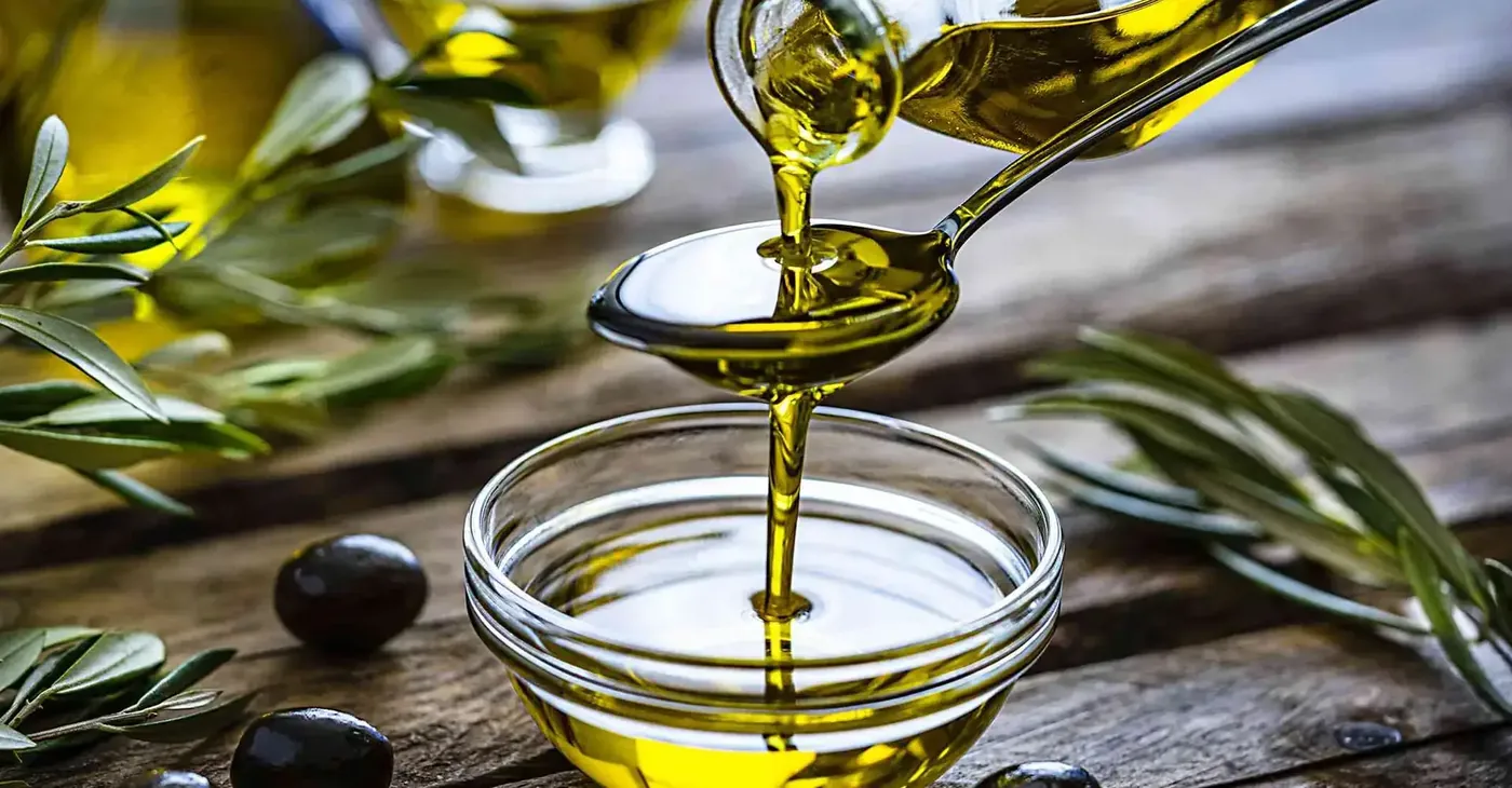 Olive oil being poured