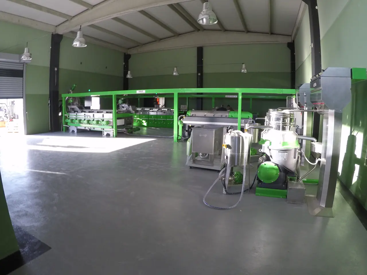 Overview of the production line
